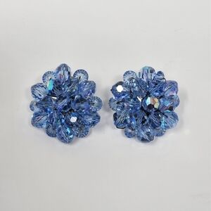 VINTAGE BLUE BEAD EARRINGS